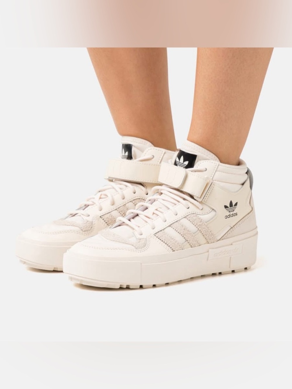 adidas Forum Bogena Women's Cream‎ High-Top Platform Sneakers